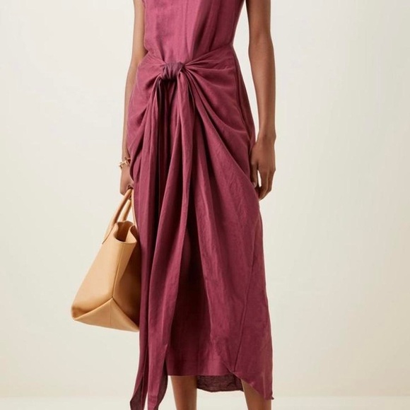 Bondi Born Lanai Eco Linen-Blend Wrap Tie Dress 🥀 - Picture 4 of 13